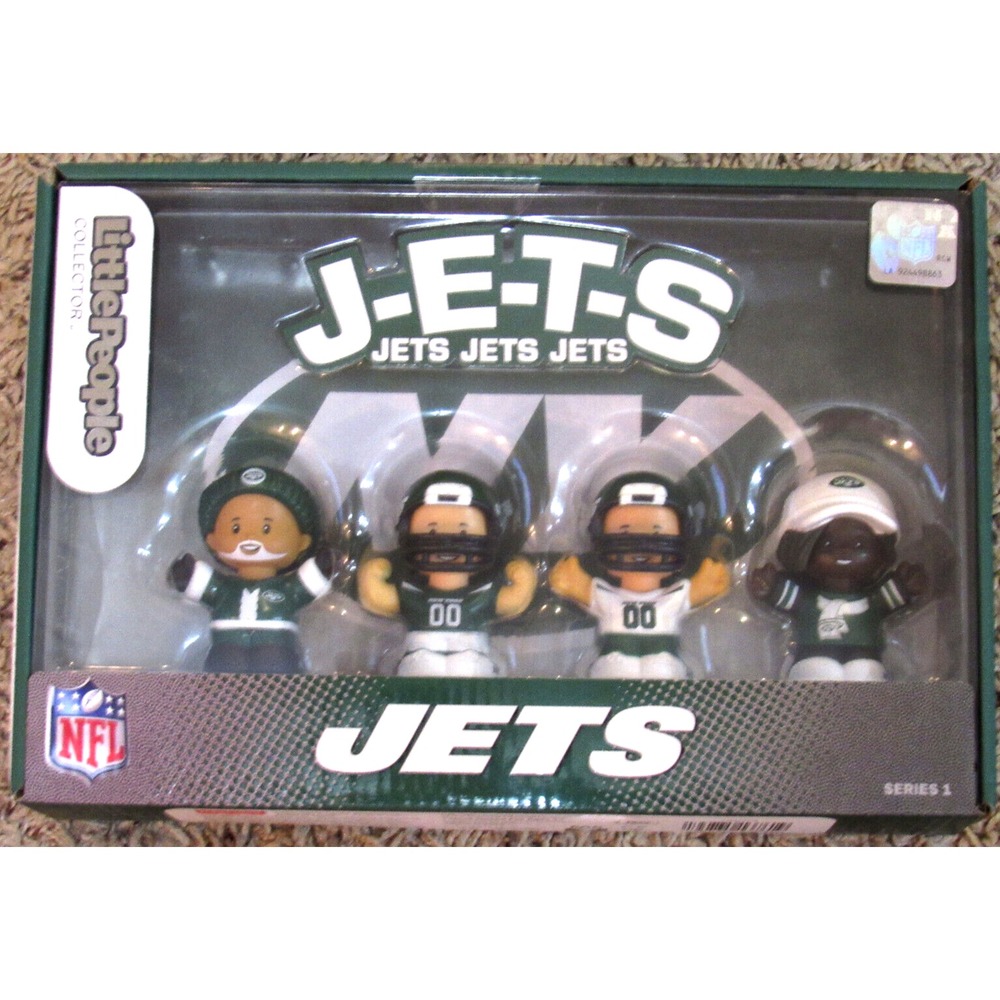 LITTLE PEOPLE COLLECTOR NEW YORK JETS NFL PLAYERS FANS NEW SEALED 111547D99